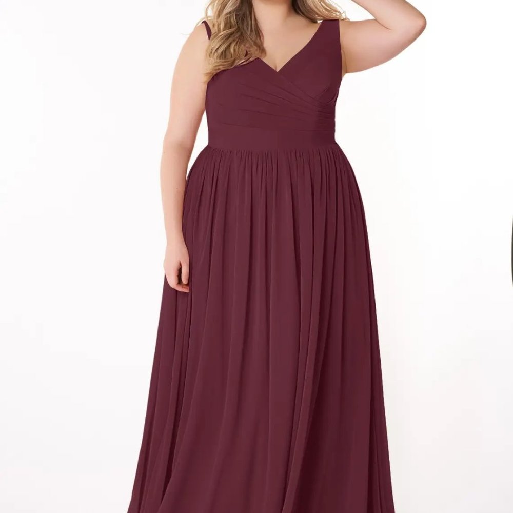 Azazie Keyla Dress in Cabernet Sz18